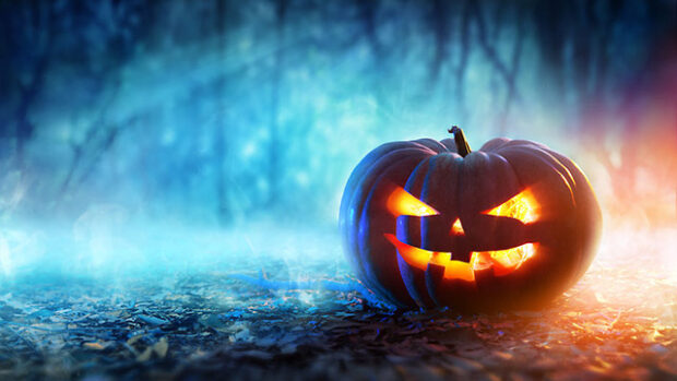 halloweenská dýně