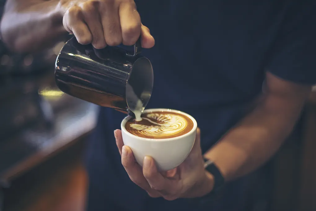 káva, kavárna, barista